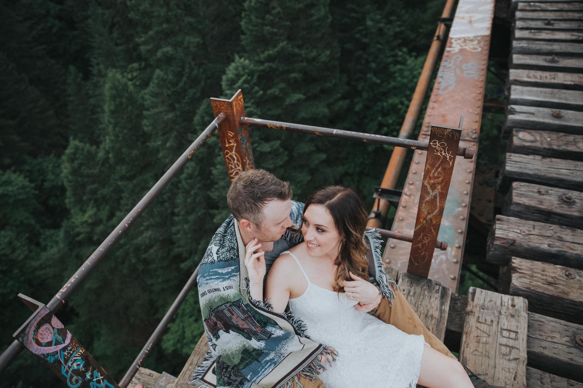 Goldstream Trestle Engagement Vancouver Island West Coast Weddings Magazine