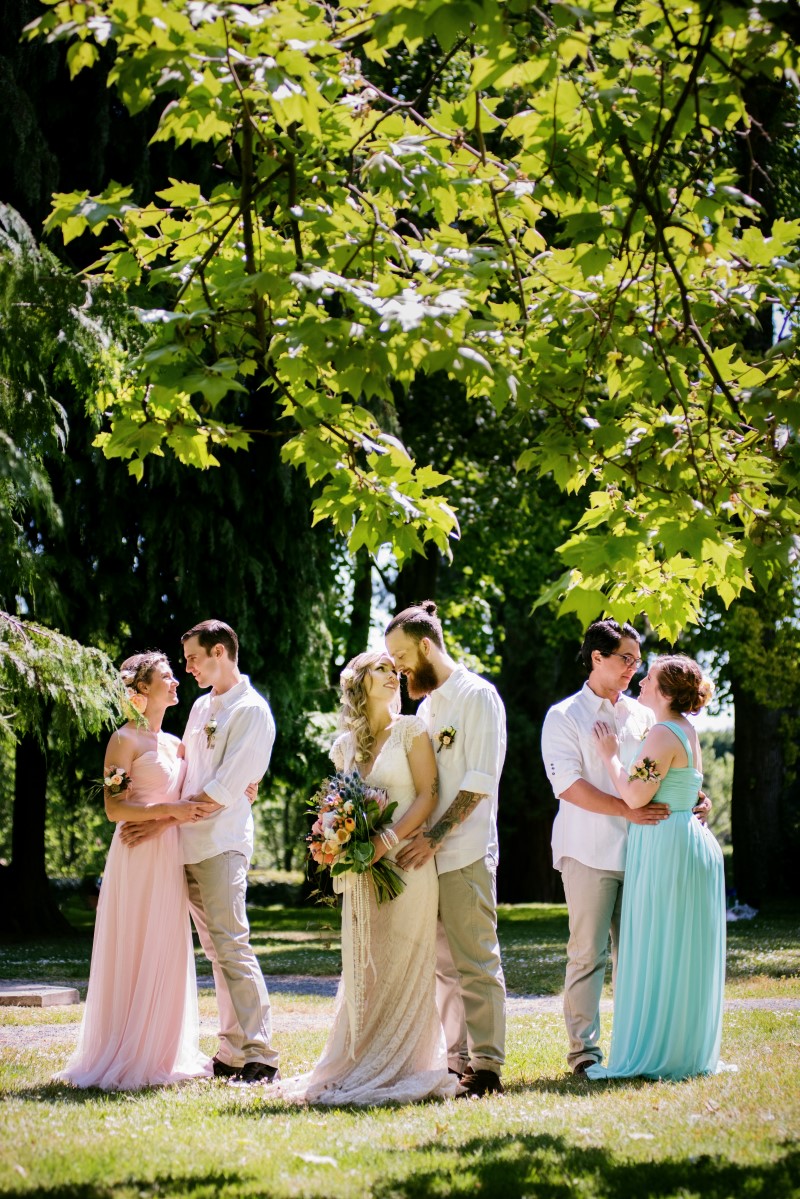 Love in the Summer Boho Wedding Party St Anns Academy Funkytown Photography