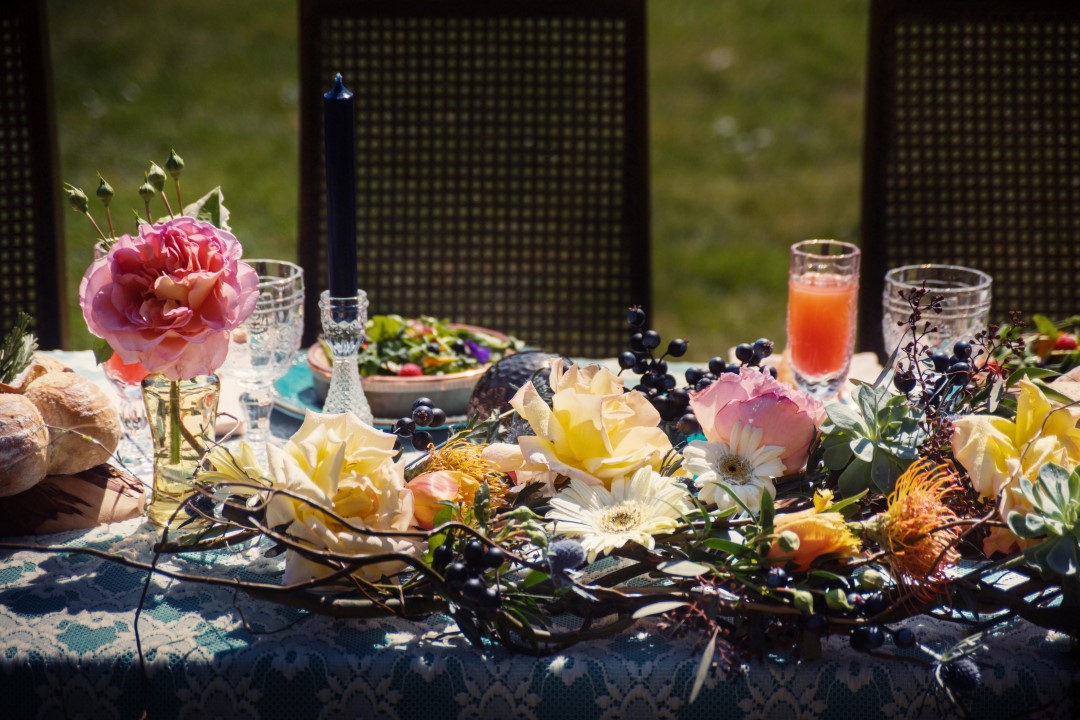 Toque Catering Head Table in Field Love in the Summer Bridesmaids by Funkytown Photography West Coast Weddings