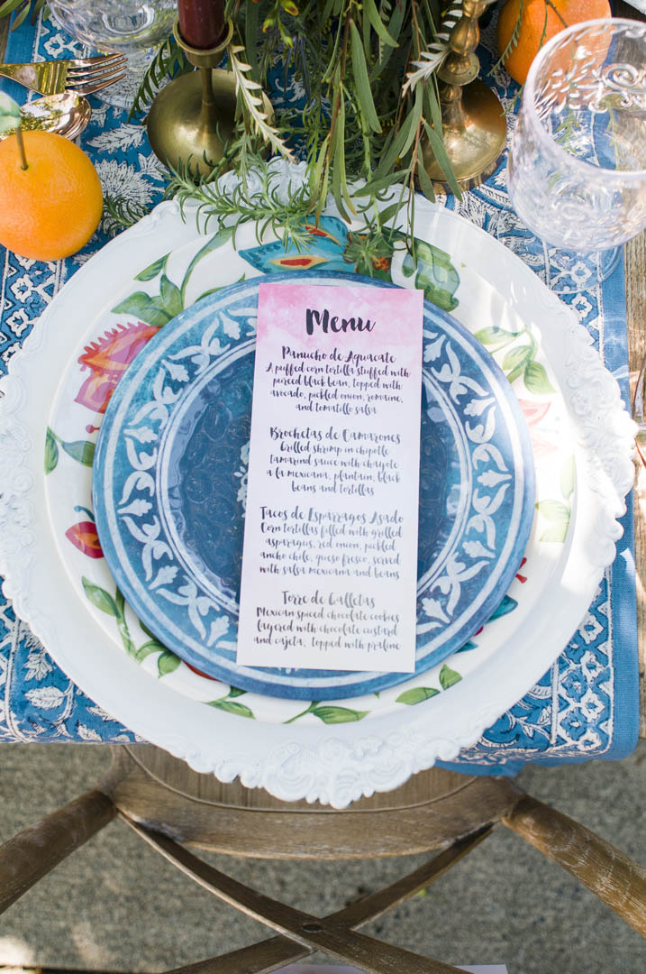 Layered Plates Make Fiesta Wedding Table Great on Vancouver Island