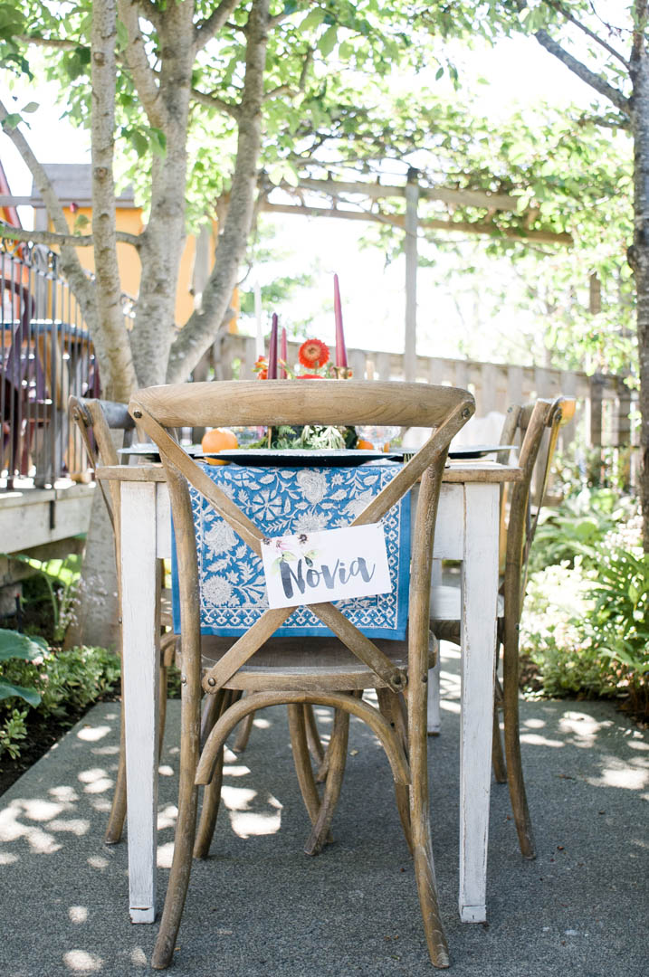 Names on Reception Chairs for Bride and Groom