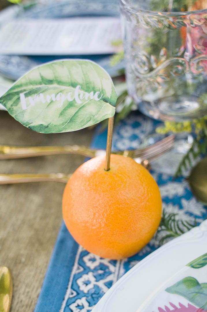 Unusual Name Cards for Place Setting at Fiesta Wedding