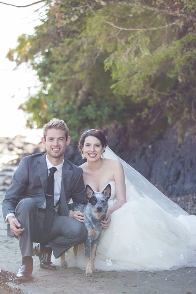 Beach Wedding and Dog BC Wedding Magazine