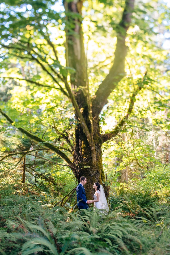 Cover Newlyweds in Forest Vancouver Island Wedding Magazine