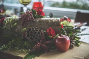 Apples and Pine Cones in Jewel Tones Decor Bracey Photography