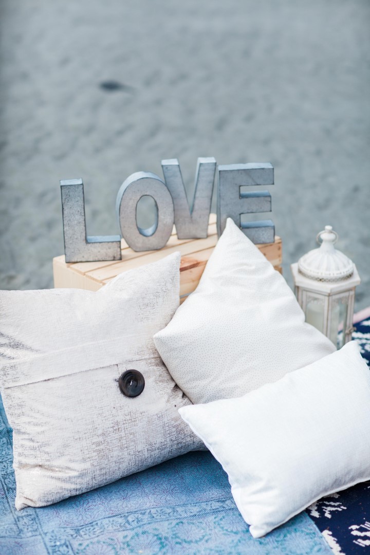 Pillow on Beach Decor Nautical Love