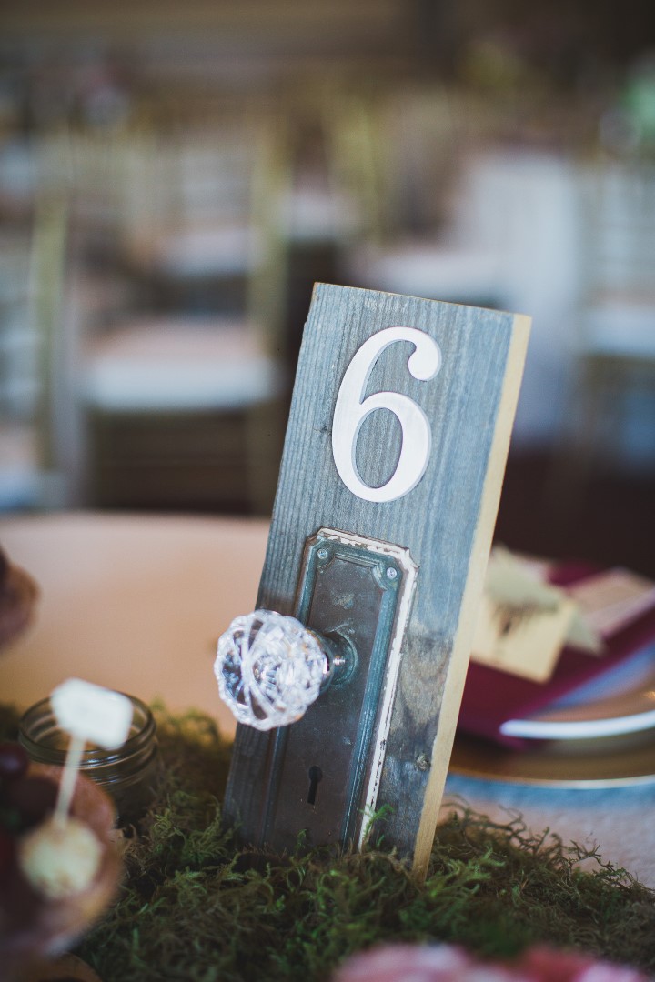 Crystal Doorknob Table NumbersHatley Castle West Coast Weddings Magazine