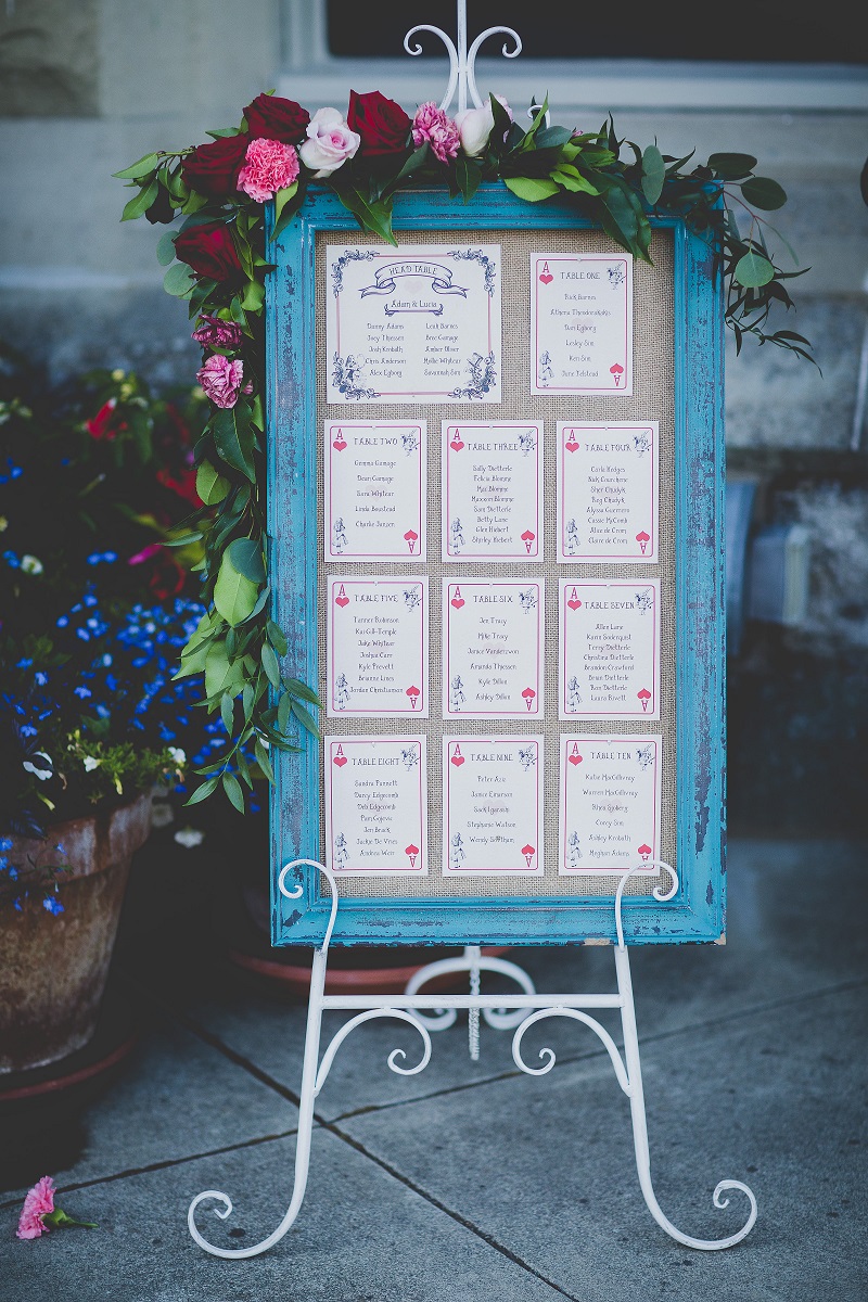 Table Seating Chart Mad Tea PartyHatley Castle West Coast Weddings Magazine