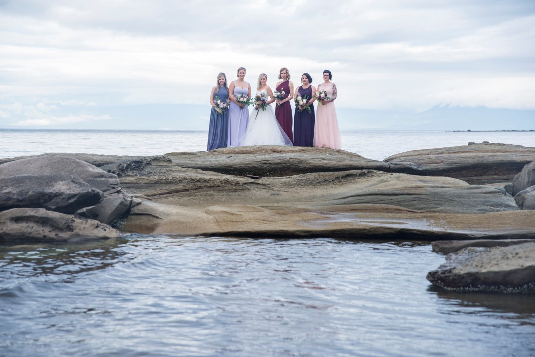 Wedding Party by Water Ocean View West Coast Weddings Magazine