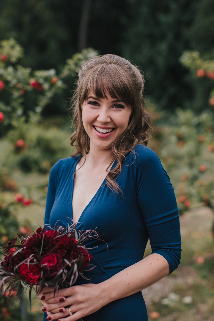 Bridesmaid Blue GownGothic Dark Elegance West Coast Weddings Magazine