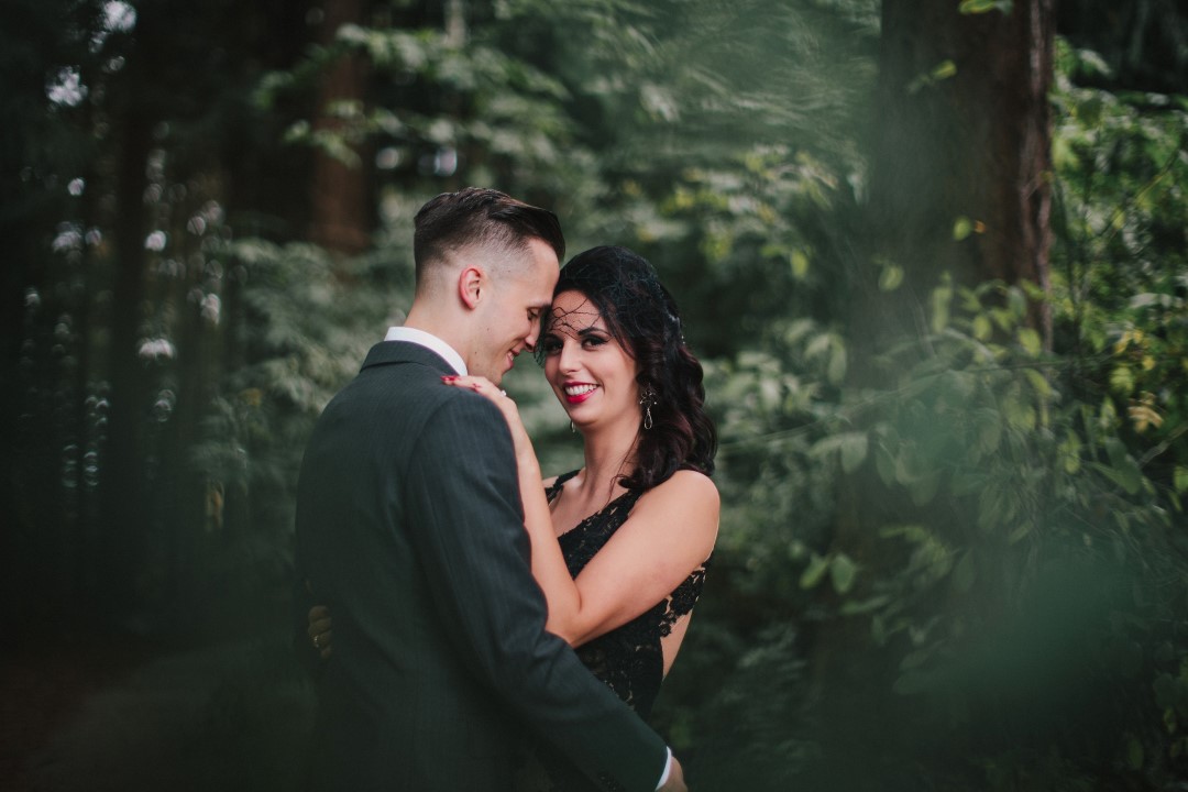 Newlyweds Gothic Dark Elegance West Coast Weddings Magazine