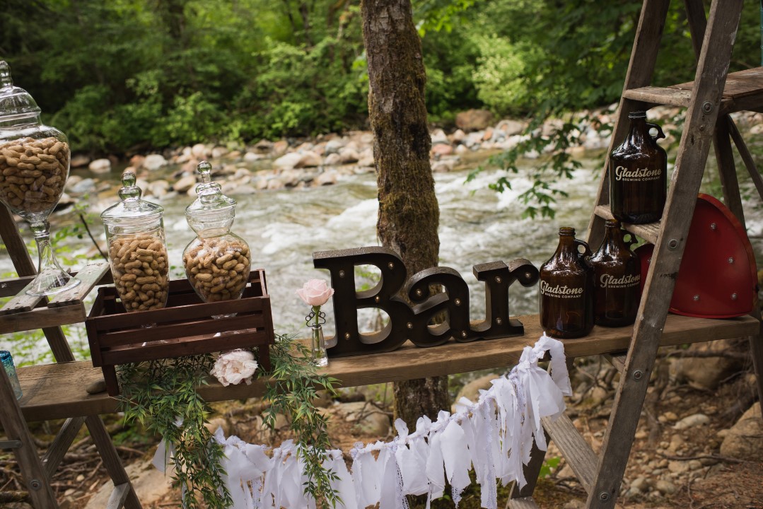 Drink Bar in Forest West Coast Weddings Magazine