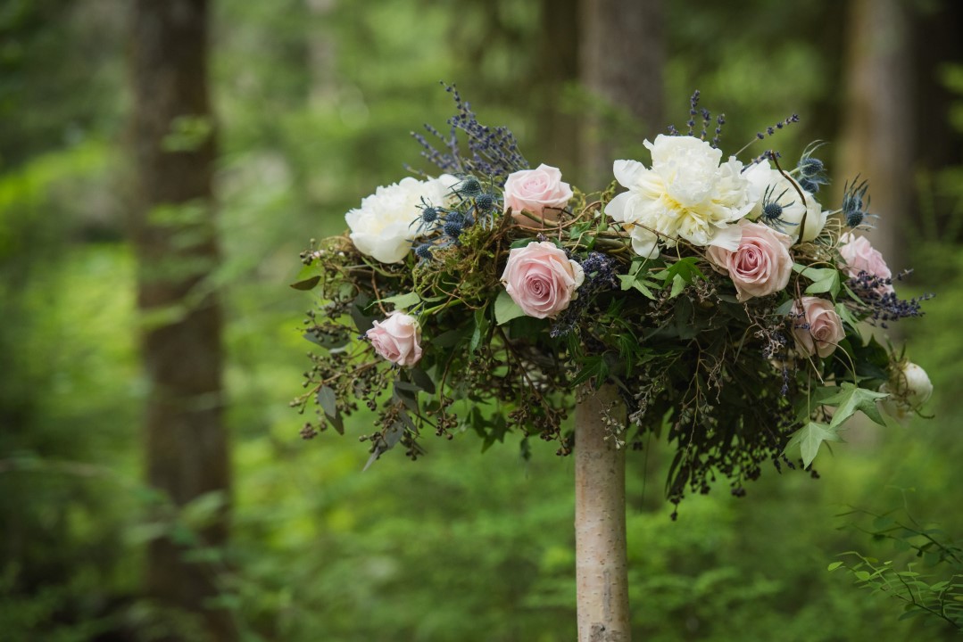 Floral Design in Forest Thrifty Foods River Romance West Coast Weddings Magazine