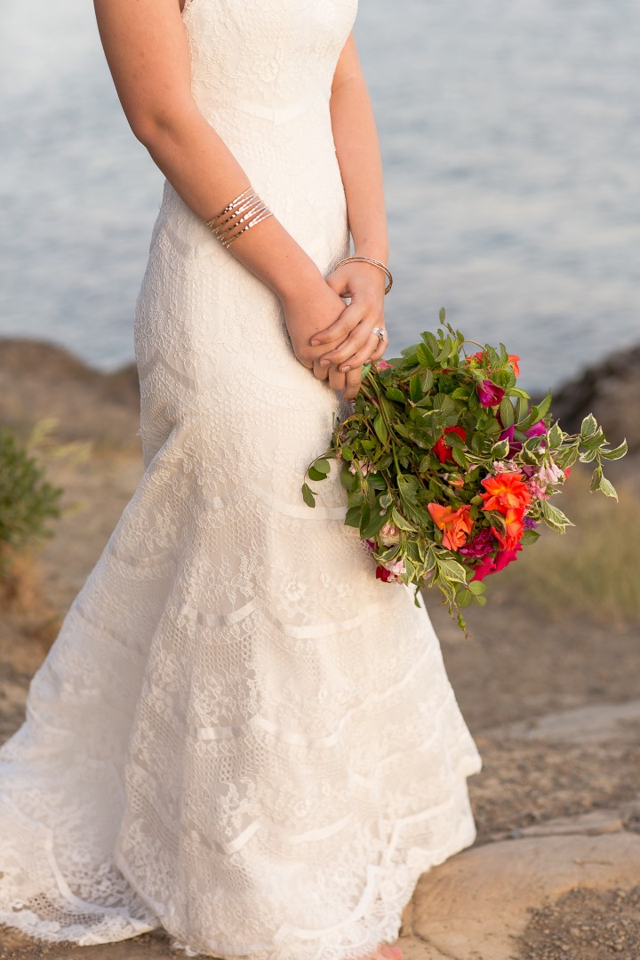 bride carrying bouquet mexican inspiration West Coast Wedding Magazine