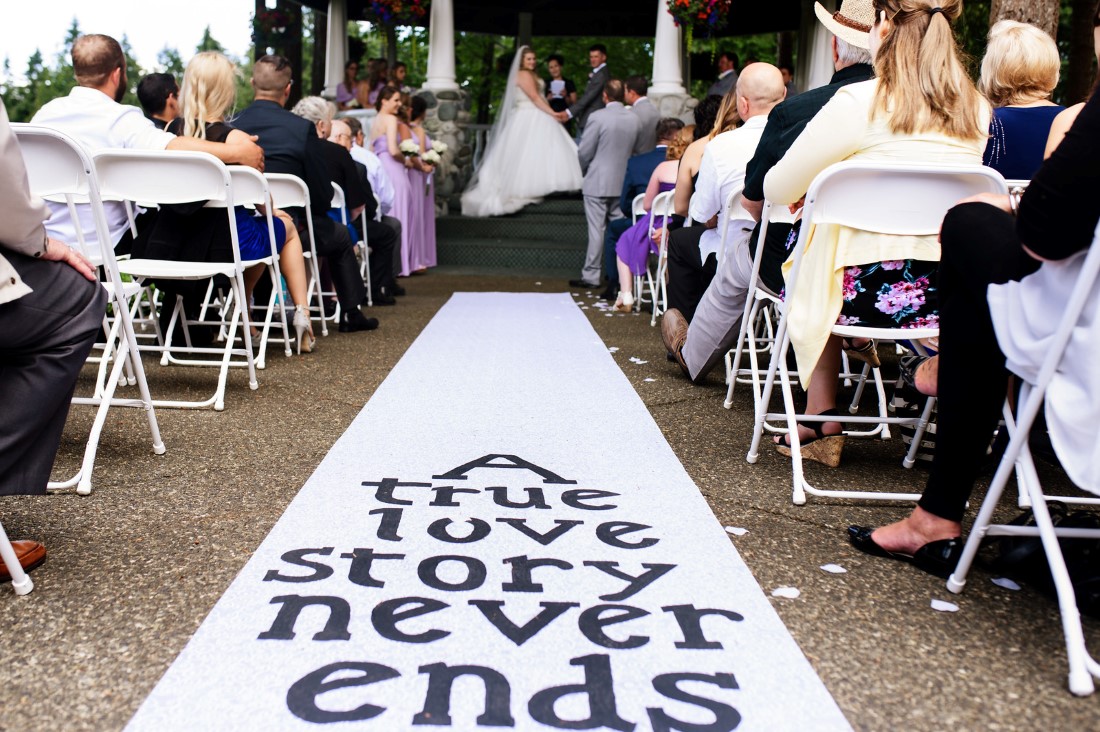 Ceremony Aisle Runner Comox Valley Wedding story