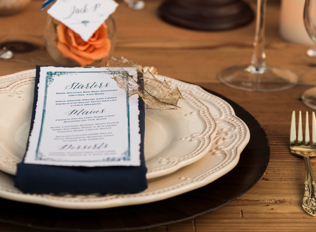 Place Setting A sublime wet coast wedding