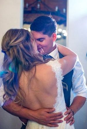 Couple Dancing their First Dance at Reception Vancouver Island Wedding Magazine