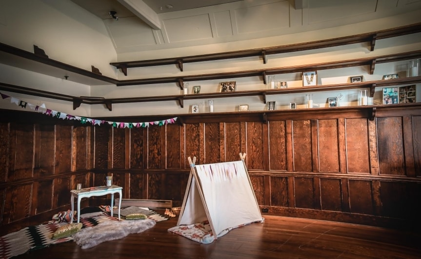 Eco-Conscious Children Play Corner at Wedding Vancouver Island