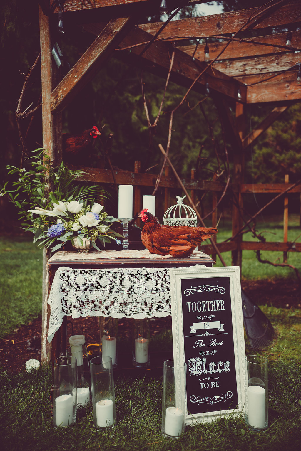 Wedding Decor with Chicken Nanaimo Vancouver Island