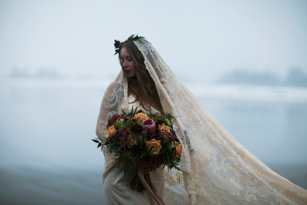 Tofino Bridal Veil Vancouver Island Crabapple Floral West Coast Weddings