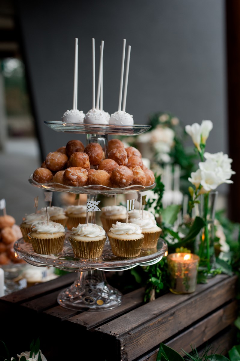 Gorgeous Greenery & Sweet Cakes Tim Hortons Wedding Dessert Table West Coast Weddings Magazine