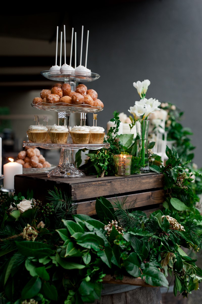 Gorgeous Greenery & Sweet Cakes Tim Hortons Wedding Dessert Table West Coast Weddings Magazine