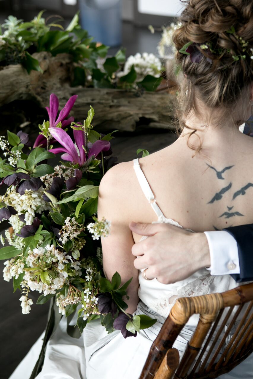 Hair Design Eco Chic Wedding with Stylish Foraged Greenery Details West Coast Weddings Magazine