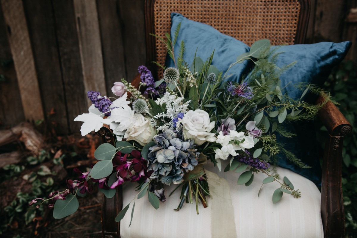 Gorgeous Bridal Bouquet Inked + Pretty Brides West Coast Weddings Magazine