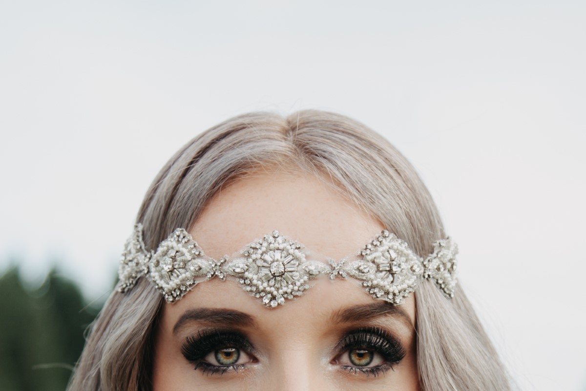 Jewelled HeadBand Bride Inked + Pretty Brides West Coast Weddings Magazine