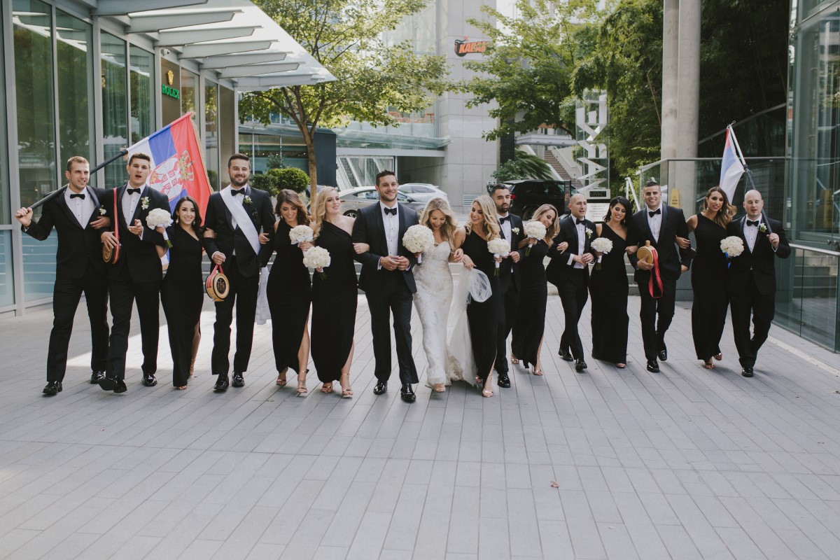 Bridal Party Kayseeb abd Stevan Silk Sophistication Ophelia Photography Vancouver West Coast Weddings Magazine