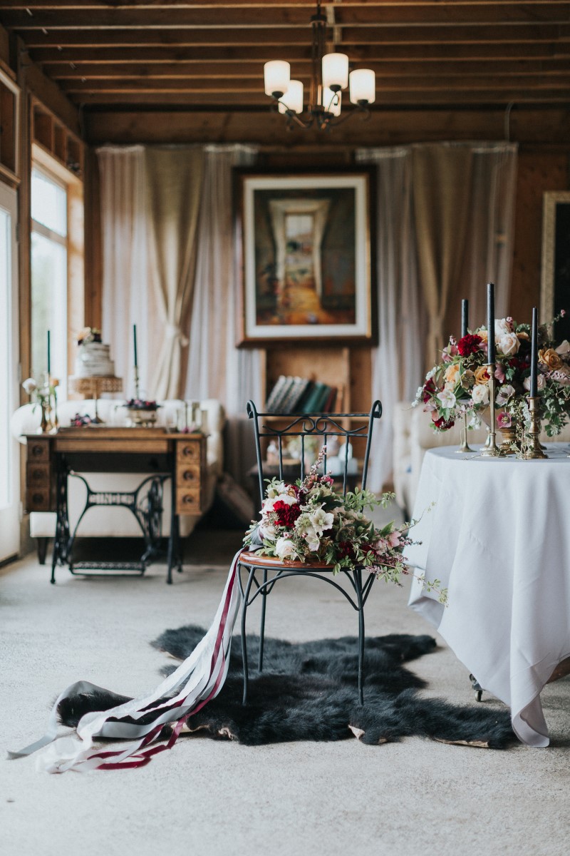 Vintage Head Table Moody Blue Romance Summer Rayne Photo West Coast Weddings Magazine