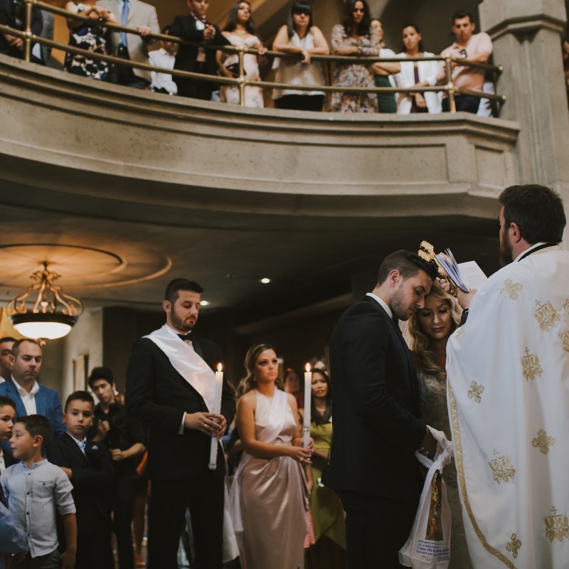 Greek Orthodox Church Ceremony Kayseeb abd Stevan Silk Sophistication Ophelia Photography Vancouver West Coast Weddings Magazine