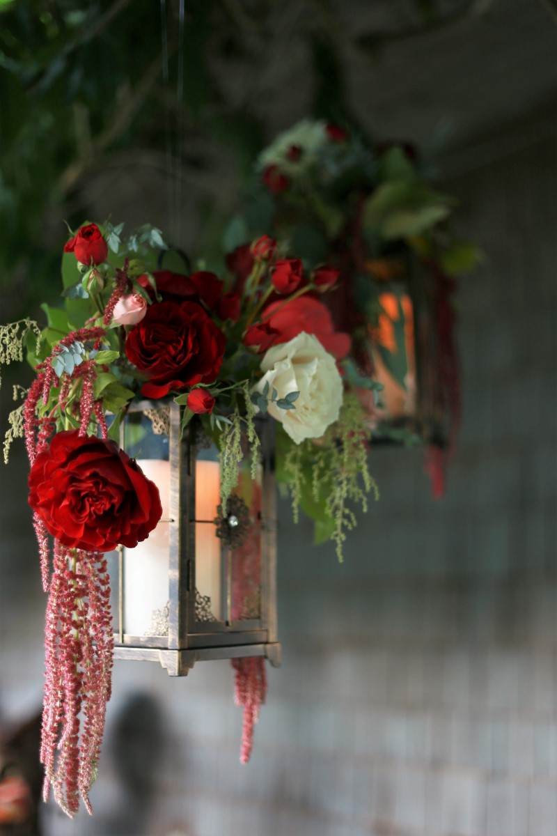 Champagne Reception Table Floral West Coast Weddings