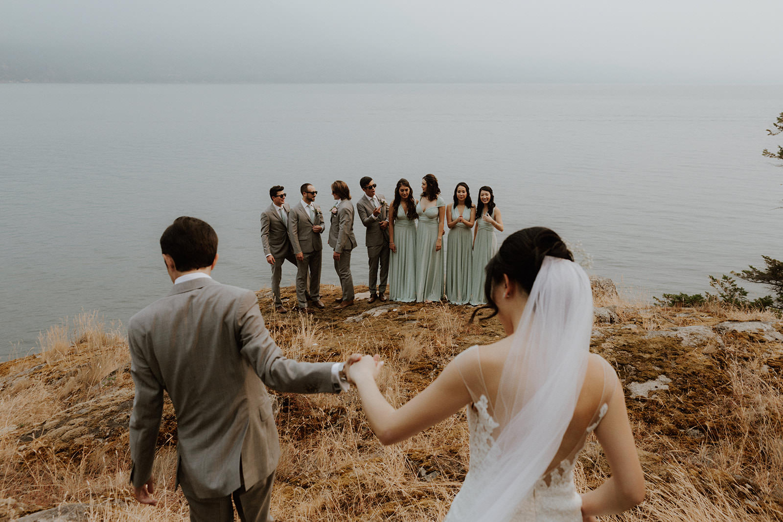 Wedding Party at Rustic Anvil Island Affair West Coast Weddings Magazine