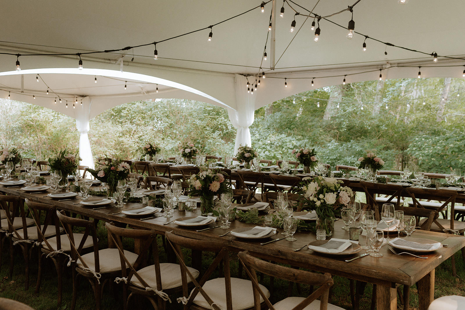 Tent Reception at Rustic Anvil Island Wedding West Coast Weddings Magazine