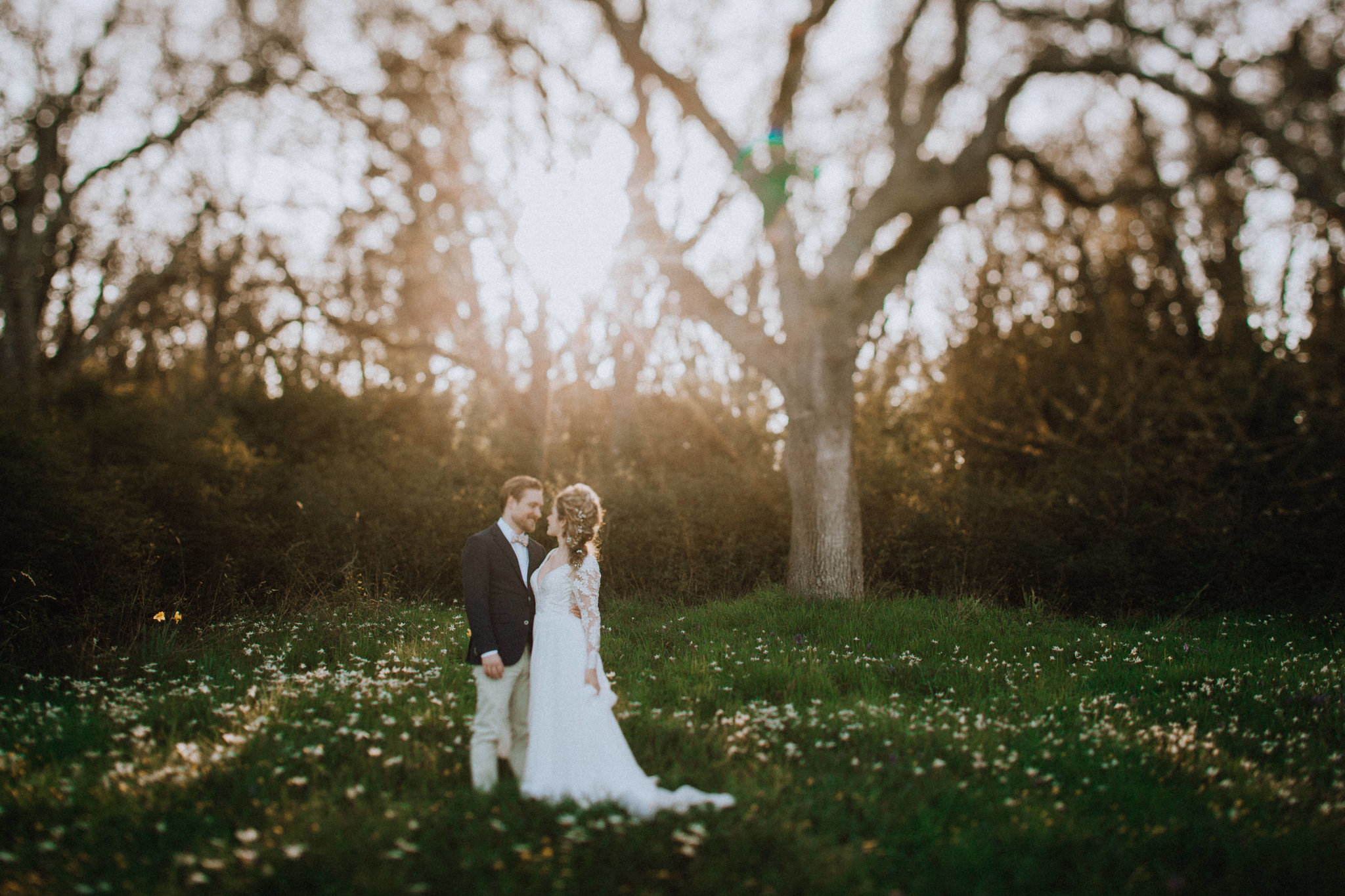 Beach Bridal Session Sunshine through trees Outlooks for Men BC Wedding Magazine