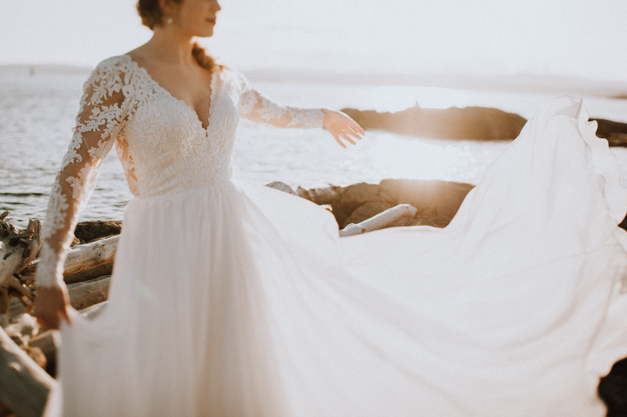 Beach Bridal With Lis Simon Wedding Gown Sunset