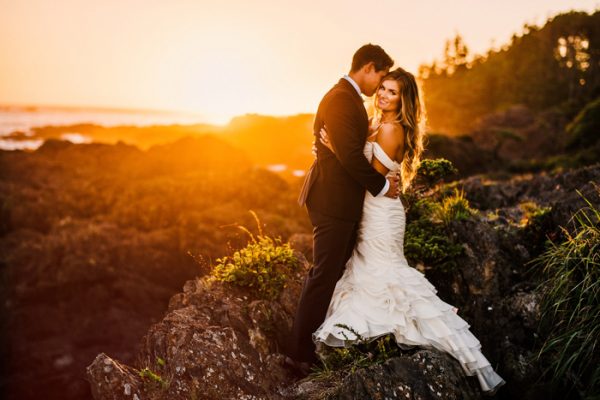 Sunset Wedding by Ryan Flynn at Black Rock Oceanfront Resort on Vancouver Island