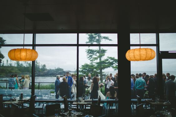 Cocktail Hour after Ceremony at Black Rock Oceanfront Resort on Vancouver Island West Coast Weddings Magazine