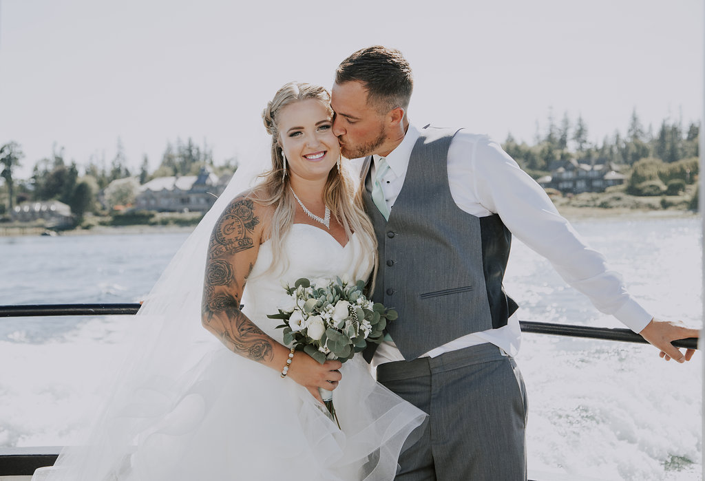 Painters Lodge Couple on the Dock Vancouver Island Wedding Magazine