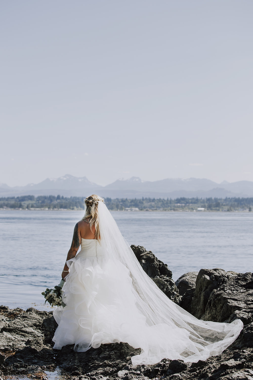 Painters Lodge Bride Looking at Ocean View