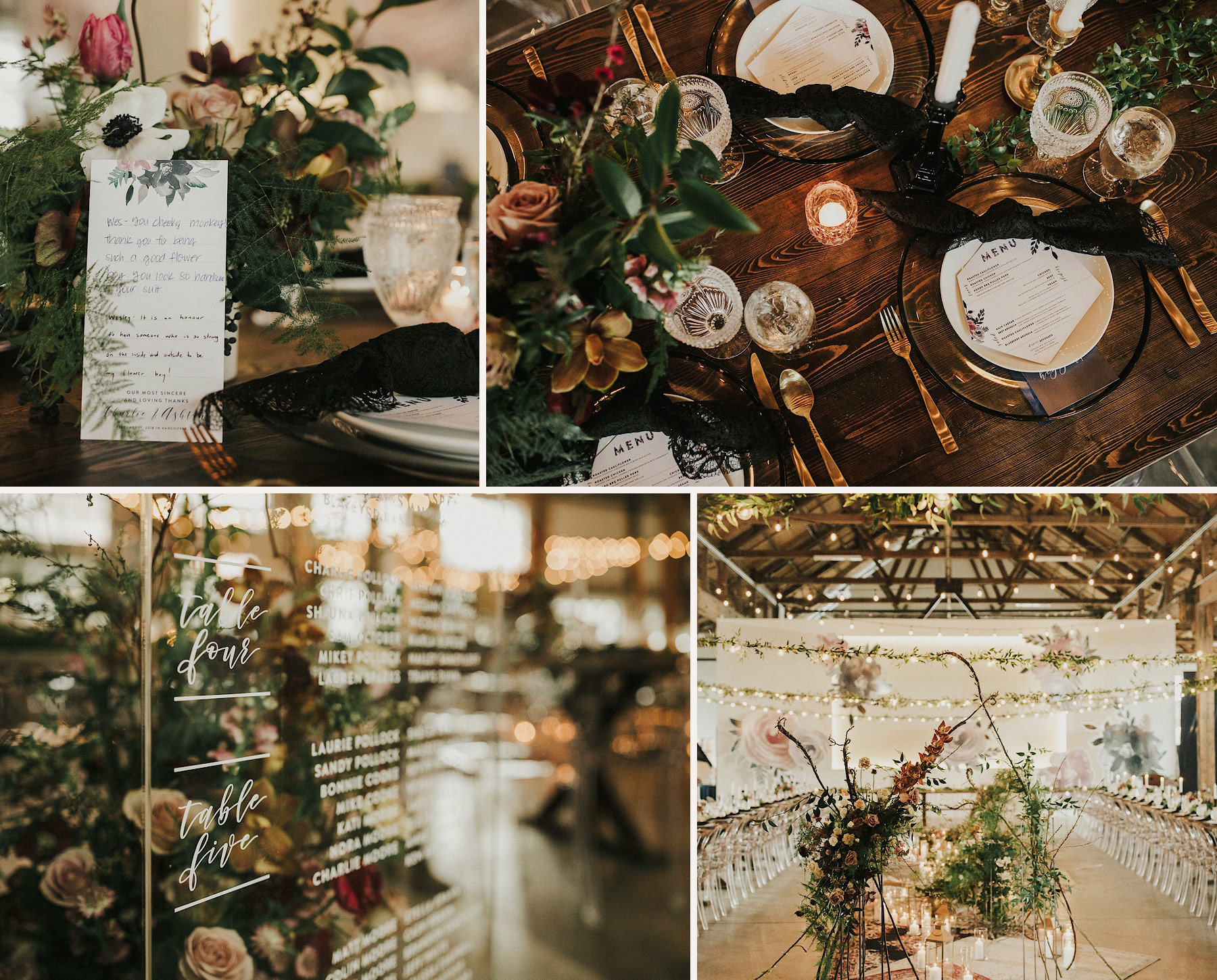 Reception Details by Bespoke Decor Aston + Charlie - The Magical Cover Shot Vancouver Wedding