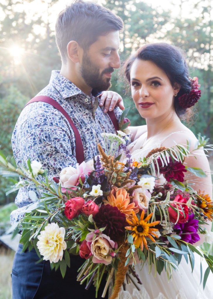 Spanish Style Bridal Bouquet by Little Bee Blooms Vancouver Island Wedding Magazine