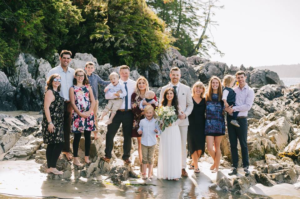 Tofino Elopement Family Photo on the Beach