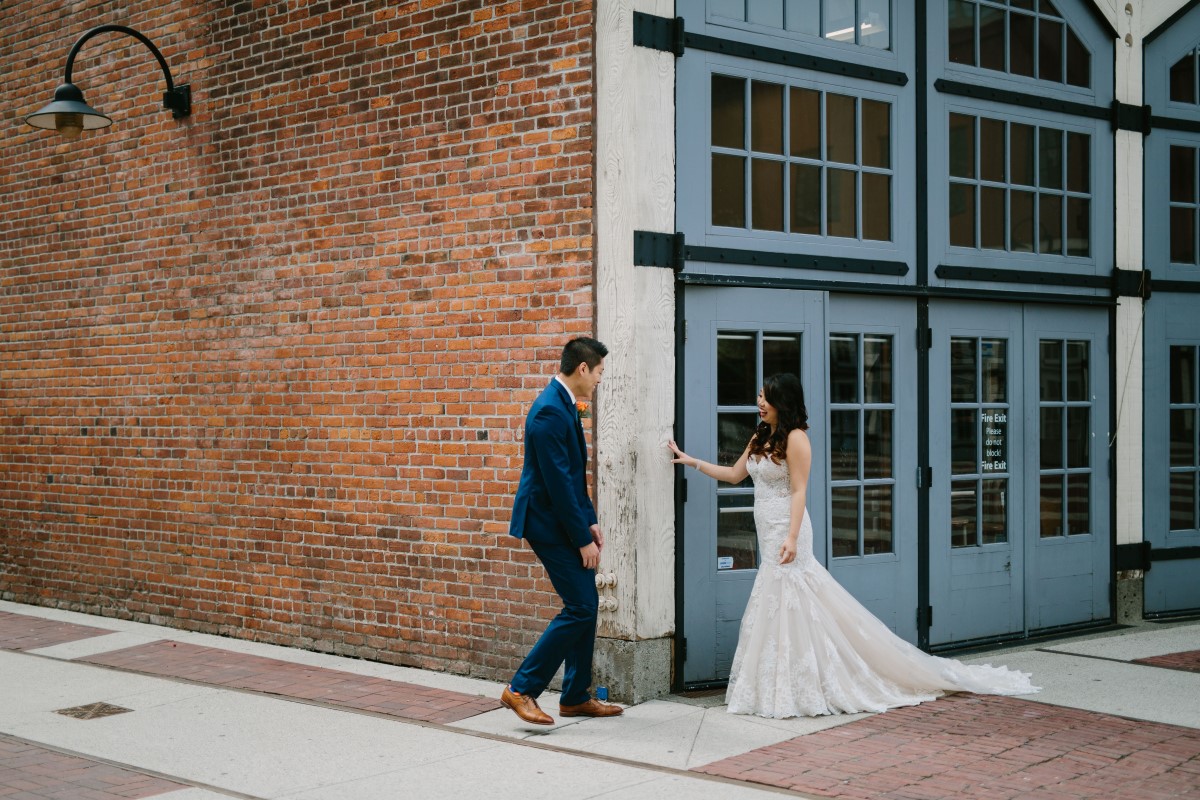 Chinese Fusion Wedding First Look Photo by JonMark PHoto