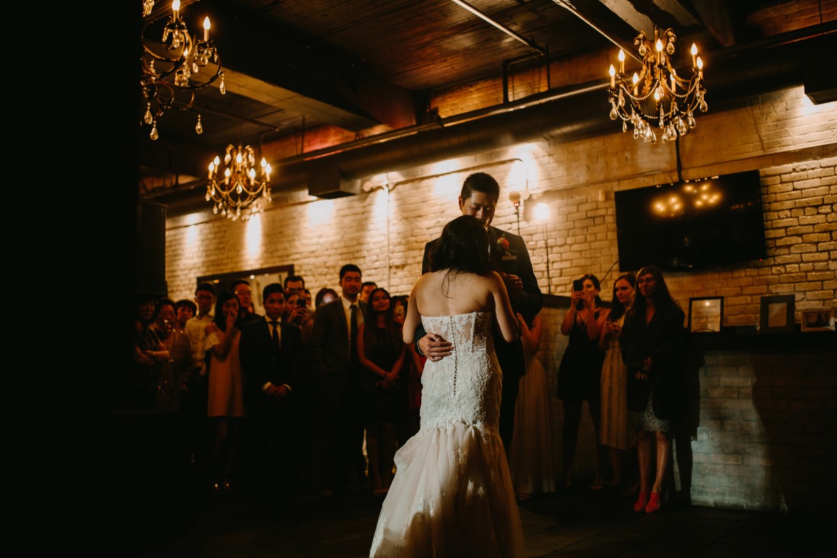 Chinese Newlyweds First Dance in Vancouver Brix and Morter Wedding Venue