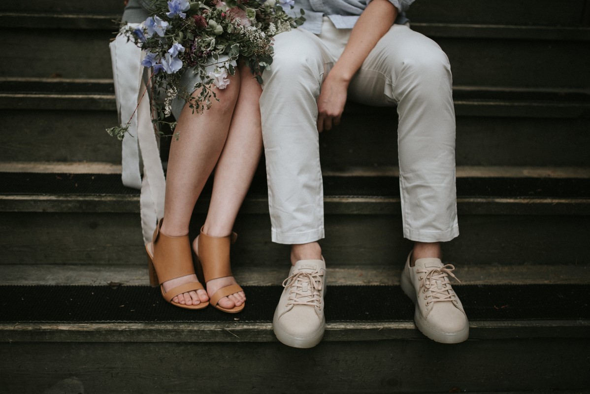 Vancouver Engagement Photoshoot of Couple's Shoes