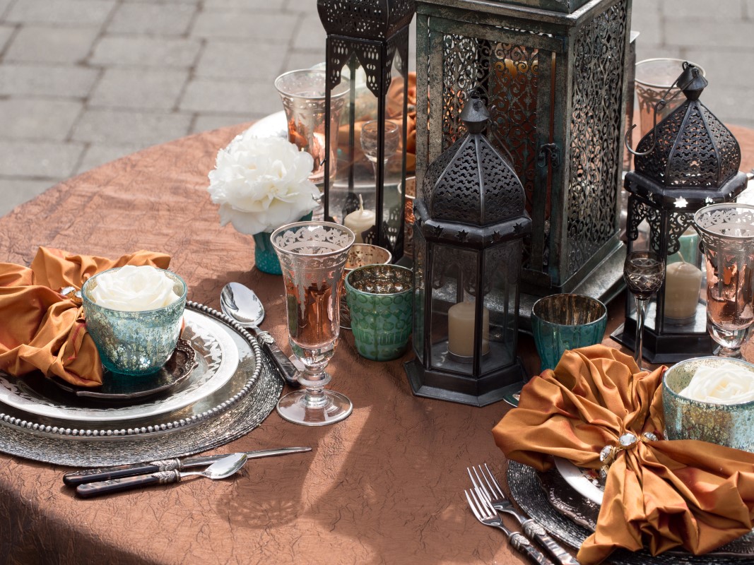 Vibrant Moroccan Theme Tablescape with Tea l TeaLights