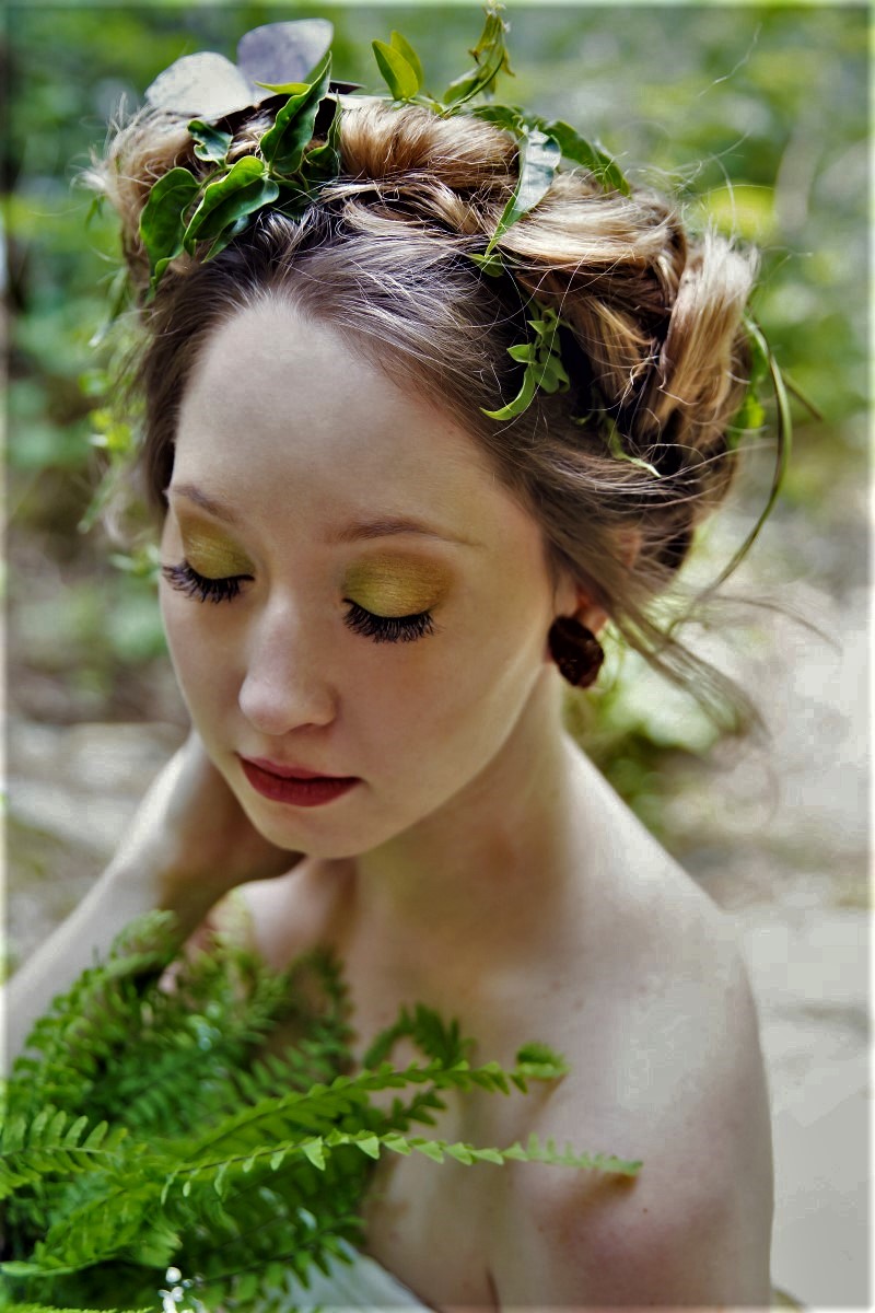 Bride by Vancouver Mobile Makeup with green eyes and braided hairstyle