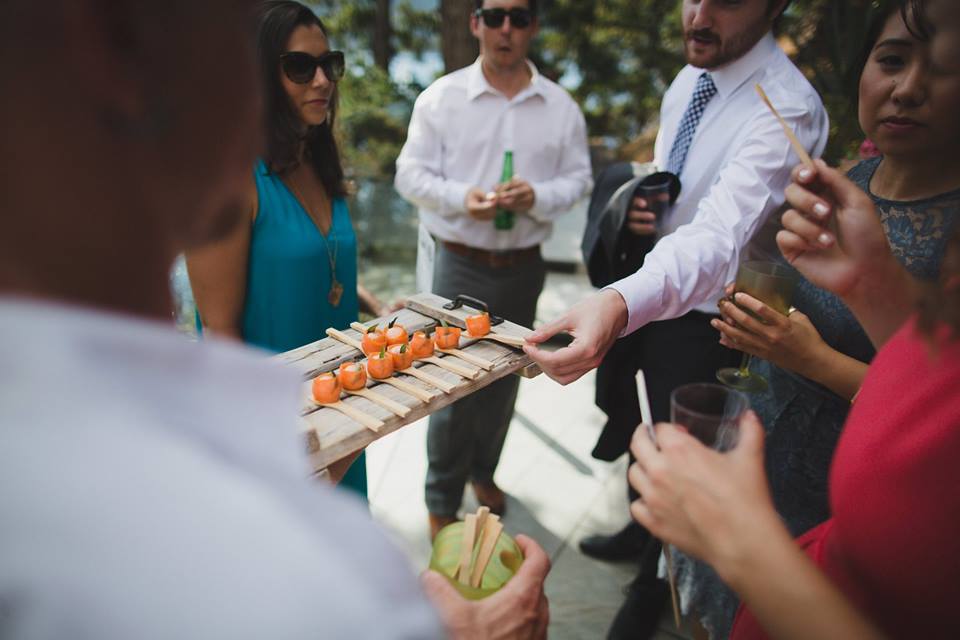 Wedding Professinal Toque Catering offers food to guests